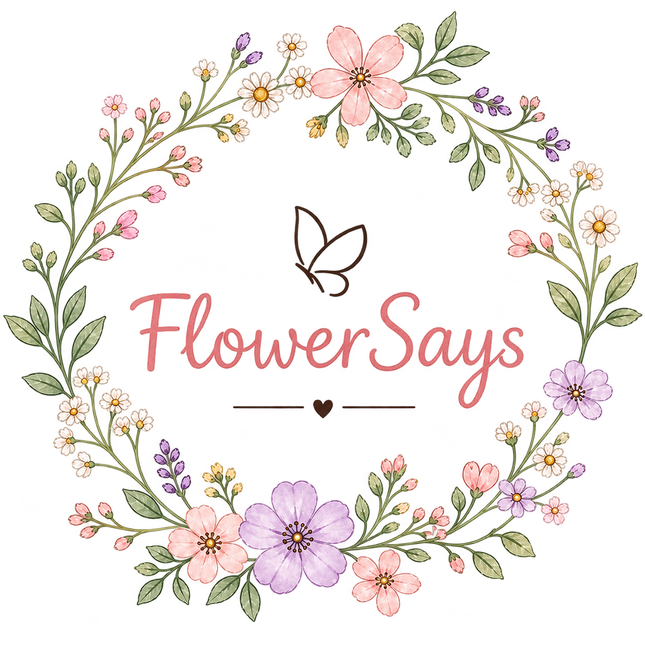 Flower Says floral logo